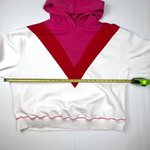 Maeve by Anthropologie Color Block Oversized Sweatshirt Hoodie 3X white multi - Picture 7 of 11